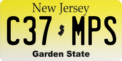NJ license plate C37MPS
