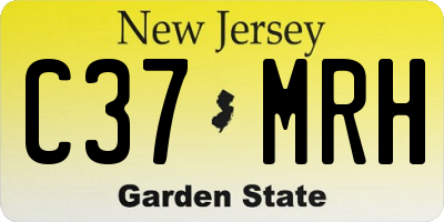 NJ license plate C37MRH