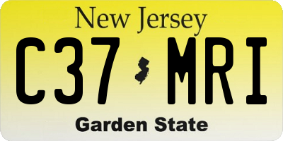 NJ license plate C37MRI