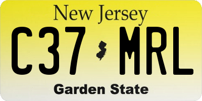 NJ license plate C37MRL