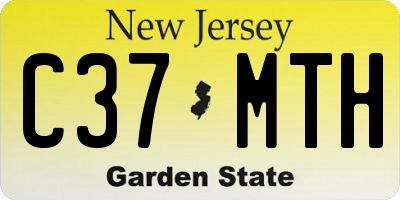 NJ license plate C37MTH