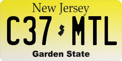 NJ license plate C37MTL