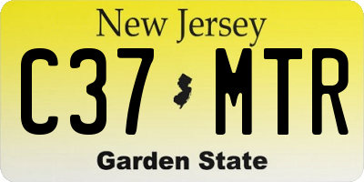 NJ license plate C37MTR