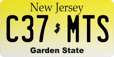 NJ license plate C37MTS