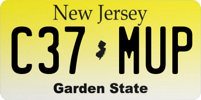 NJ license plate C37MUP