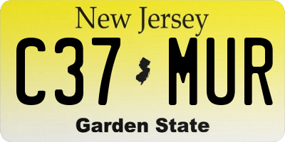NJ license plate C37MUR