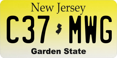 NJ license plate C37MWG