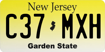 NJ license plate C37MXH