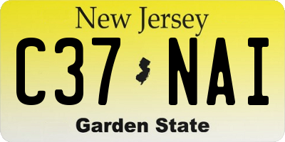 NJ license plate C37NAI