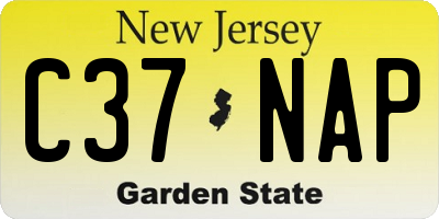NJ license plate C37NAP