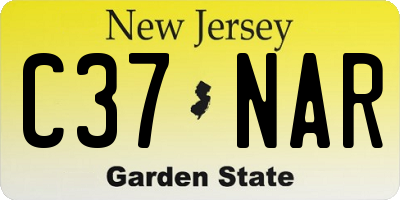 NJ license plate C37NAR