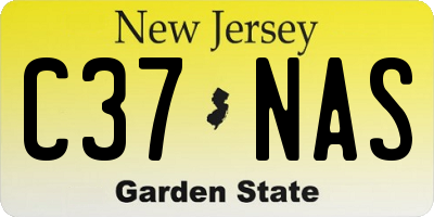 NJ license plate C37NAS