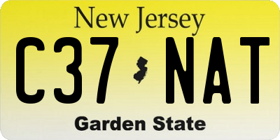 NJ license plate C37NAT