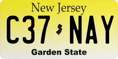 NJ license plate C37NAY