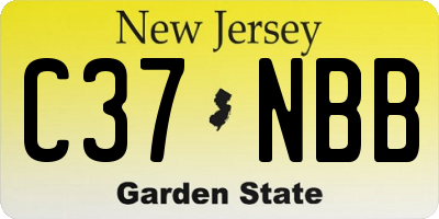 NJ license plate C37NBB