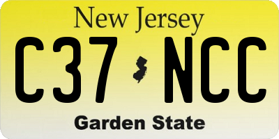 NJ license plate C37NCC