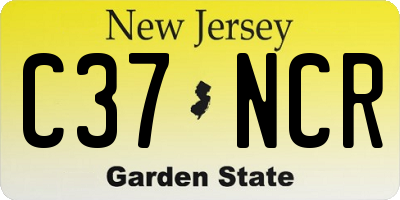 NJ license plate C37NCR