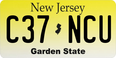 NJ license plate C37NCU