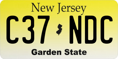 NJ license plate C37NDC