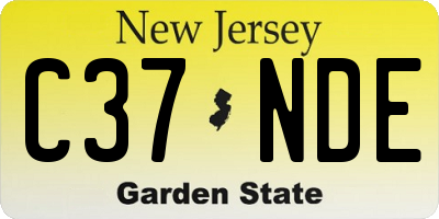 NJ license plate C37NDE