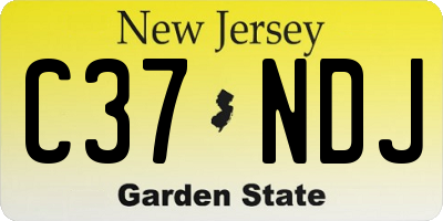 NJ license plate C37NDJ