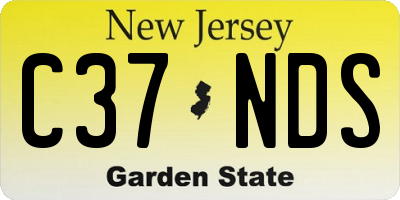 NJ license plate C37NDS