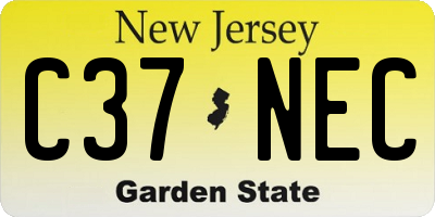 NJ license plate C37NEC