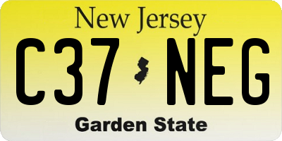 NJ license plate C37NEG