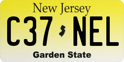 NJ license plate C37NEL