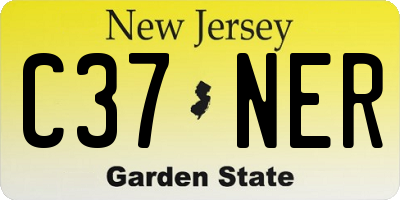NJ license plate C37NER