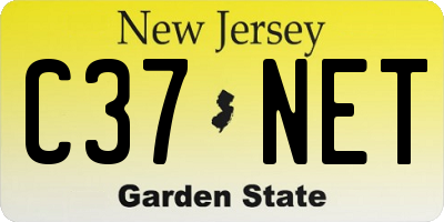 NJ license plate C37NET