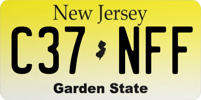 NJ license plate C37NFF