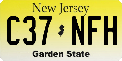 NJ license plate C37NFH