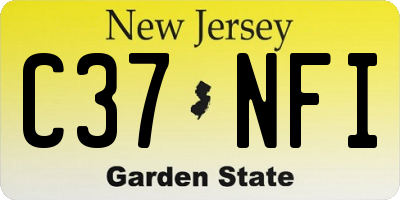 NJ license plate C37NFI