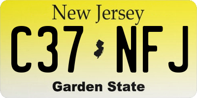 NJ license plate C37NFJ
