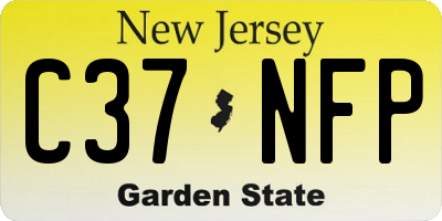 NJ license plate C37NFP