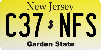 NJ license plate C37NFS