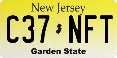 NJ license plate C37NFT