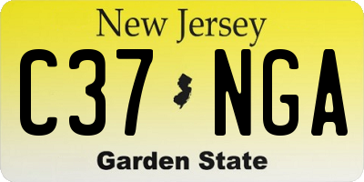 NJ license plate C37NGA