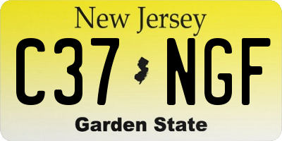 NJ license plate C37NGF