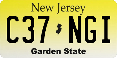 NJ license plate C37NGI