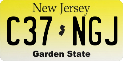NJ license plate C37NGJ