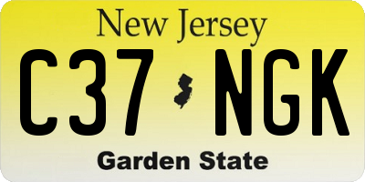 NJ license plate C37NGK