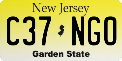 NJ license plate C37NGO