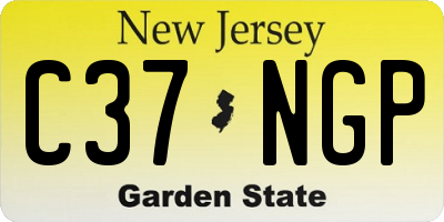 NJ license plate C37NGP