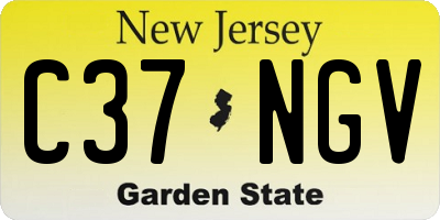 NJ license plate C37NGV