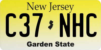 NJ license plate C37NHC