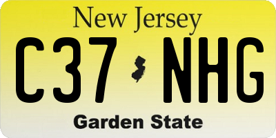 NJ license plate C37NHG