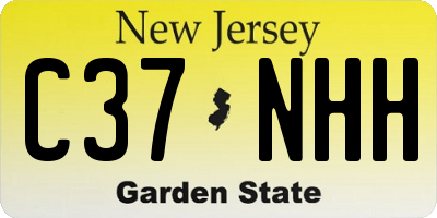 NJ license plate C37NHH