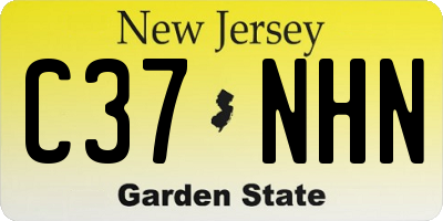 NJ license plate C37NHN